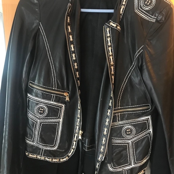 Roberto Cavalli Leather Jacket - Picture 1 of 5